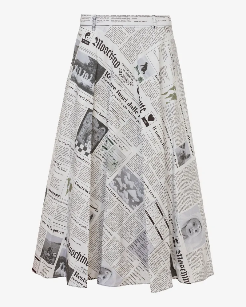 Moschino Rock aus bedrucktem Baumwollpopeline - Grau Grau