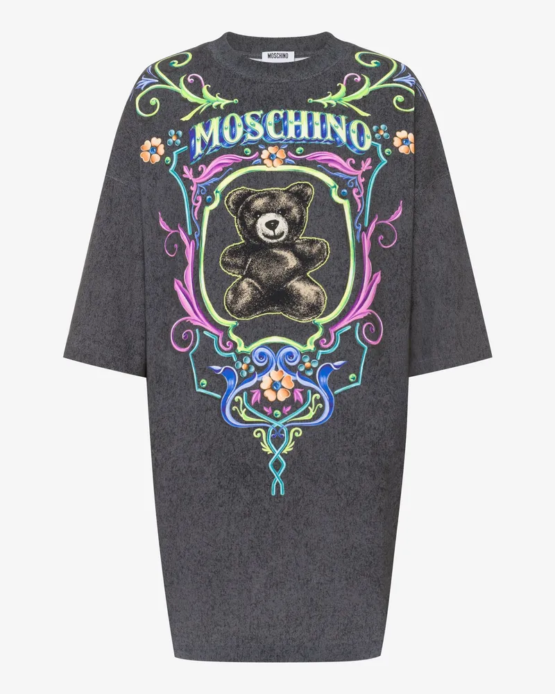 Moschino Kleid aus schwerer Baumwolle von Moschino Teddy Bear - Schwarz Schwarz