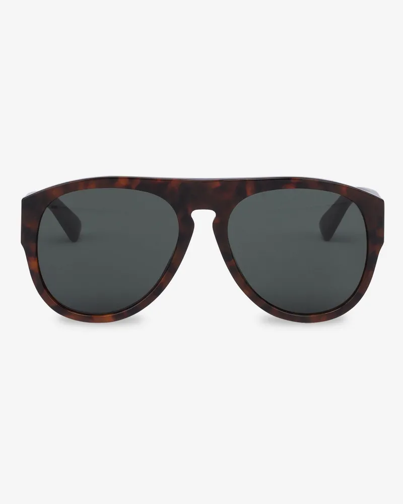 Moschino Sonnenbrille mit grünen Gläsern - Braun Braun
