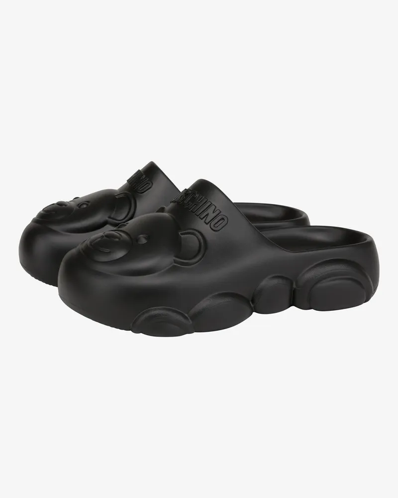 Moschino Sabot Gummy Teddy Bear - Schwarz Schwarz