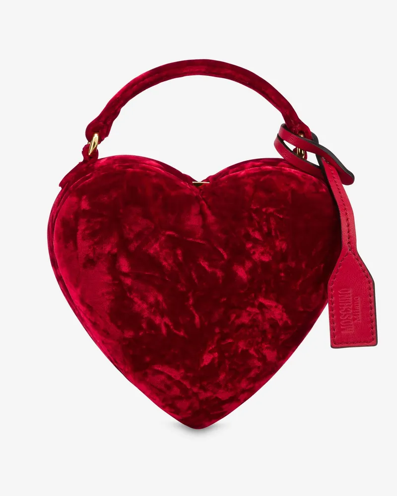Moschino Moschino Love Me Tasche aus Samt - Rot Rot