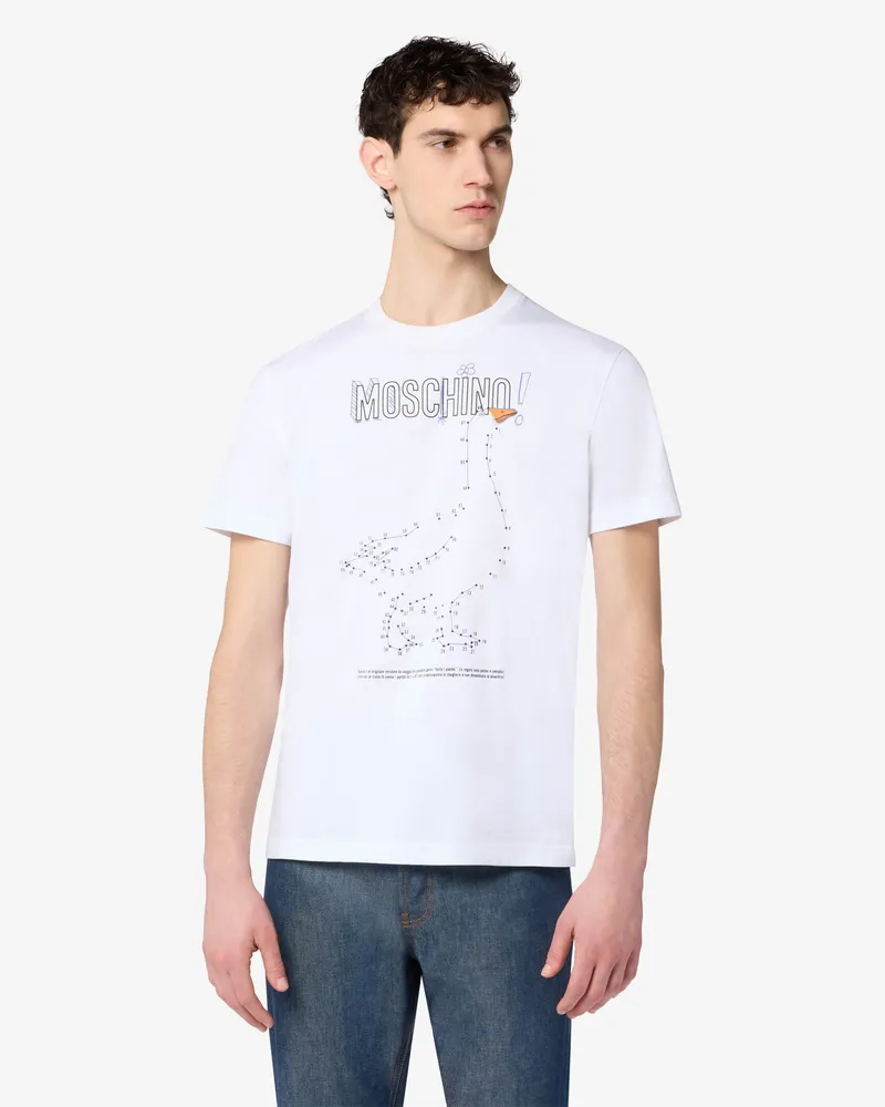 Moschino T-Shirt aus Baumwolljersey von Goose - Weiß Weiß