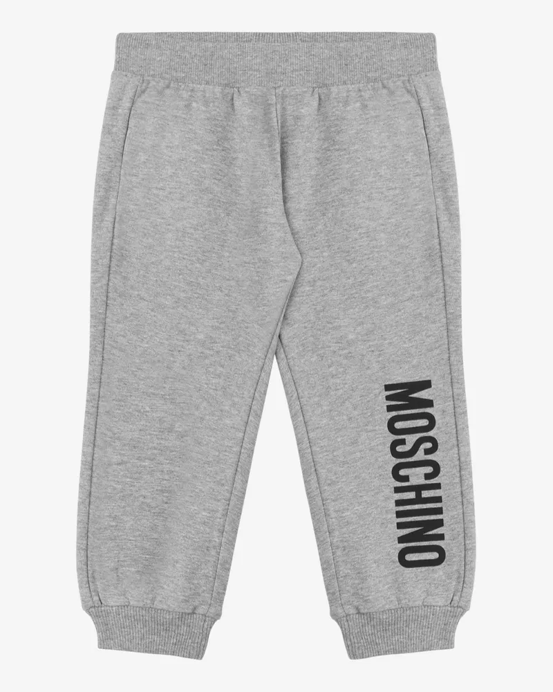 Moschino Hose aus Sweat-Material Logo Print - Grau Grau