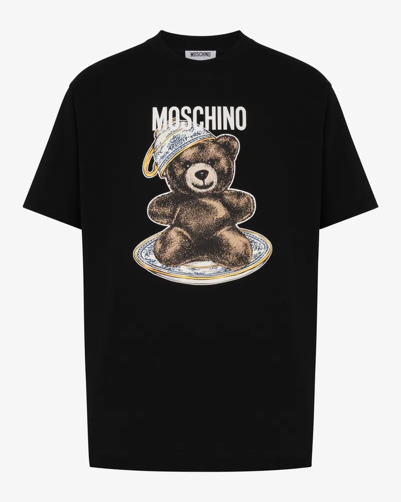 Moschino T-Shirt aus Bio-Baumwoll-Jersey Moschino Teddy Bear - Schwarz Schwarz