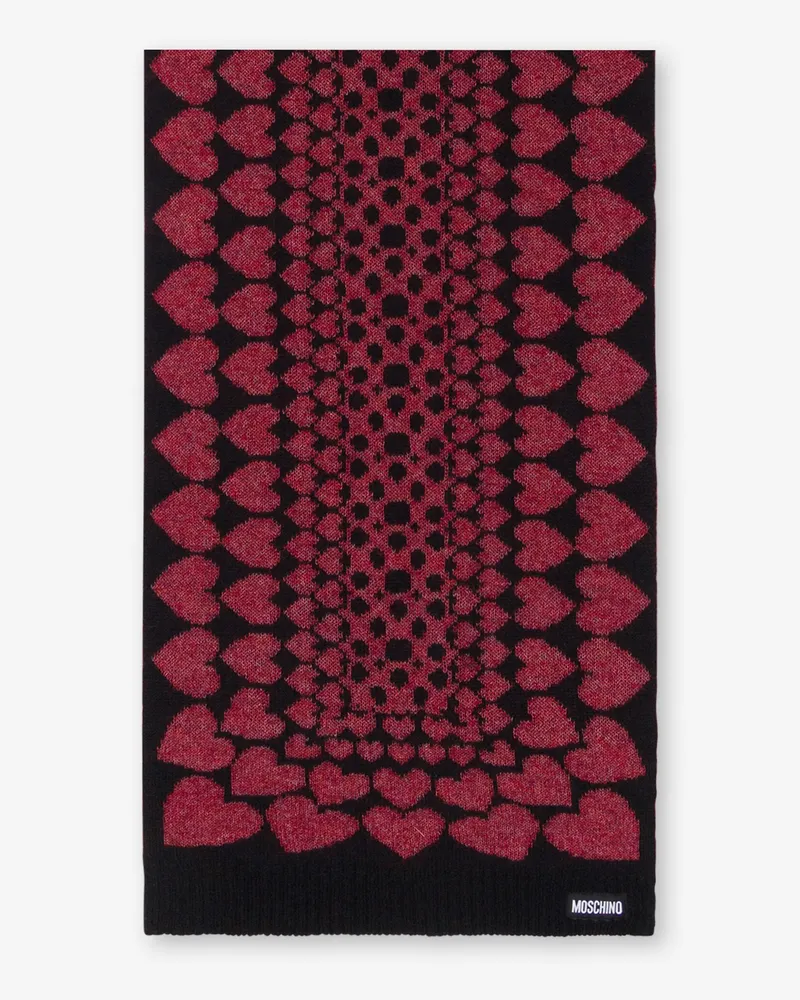 Moschino Intarsienschal aus einer Mohairmischung - Rot Rot
