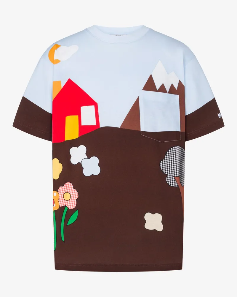 Moschino T-Shirt aus Bio-Baumwolljersey Archiv - Bunt Bunt