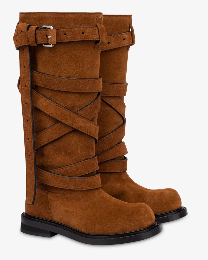 Moschino Wildlederstiefel - Orange Orange