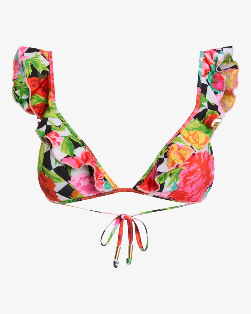 Moschino Triangel-Bikini-Oberteil aus bedrucktem Lycra - Bunt Bunt