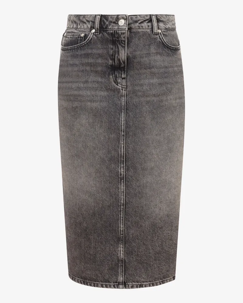 Moschino Midi-Rock aus Denim - Grau Grau