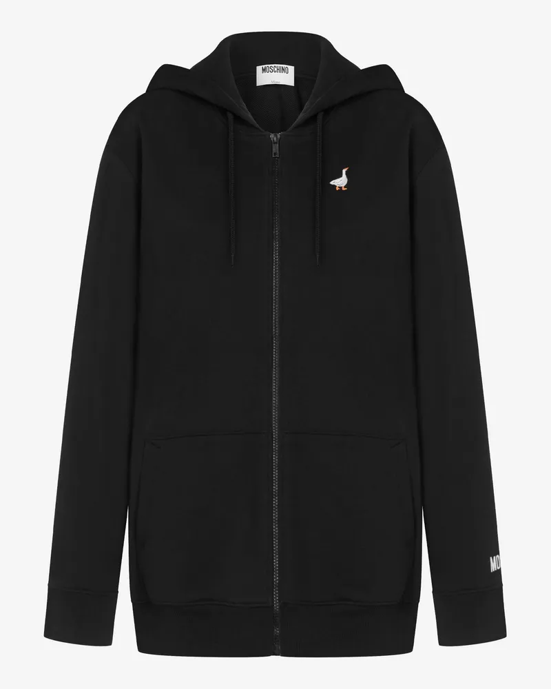 Moschino Gänse Sweatshirt aus Bio-Baumwolle - Schwarz Schwarz