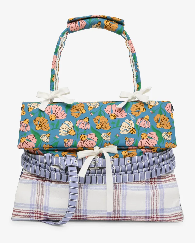 Moschino Mittlere Handtasche Moschino Tie Me - Blau Blau