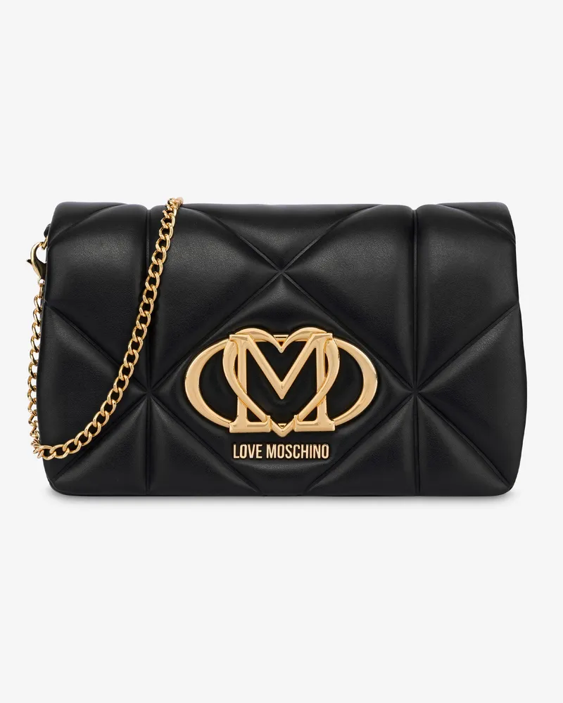 Moschino Gestepptes Smart Daily Bag Embossed - Schwarz Schwarz