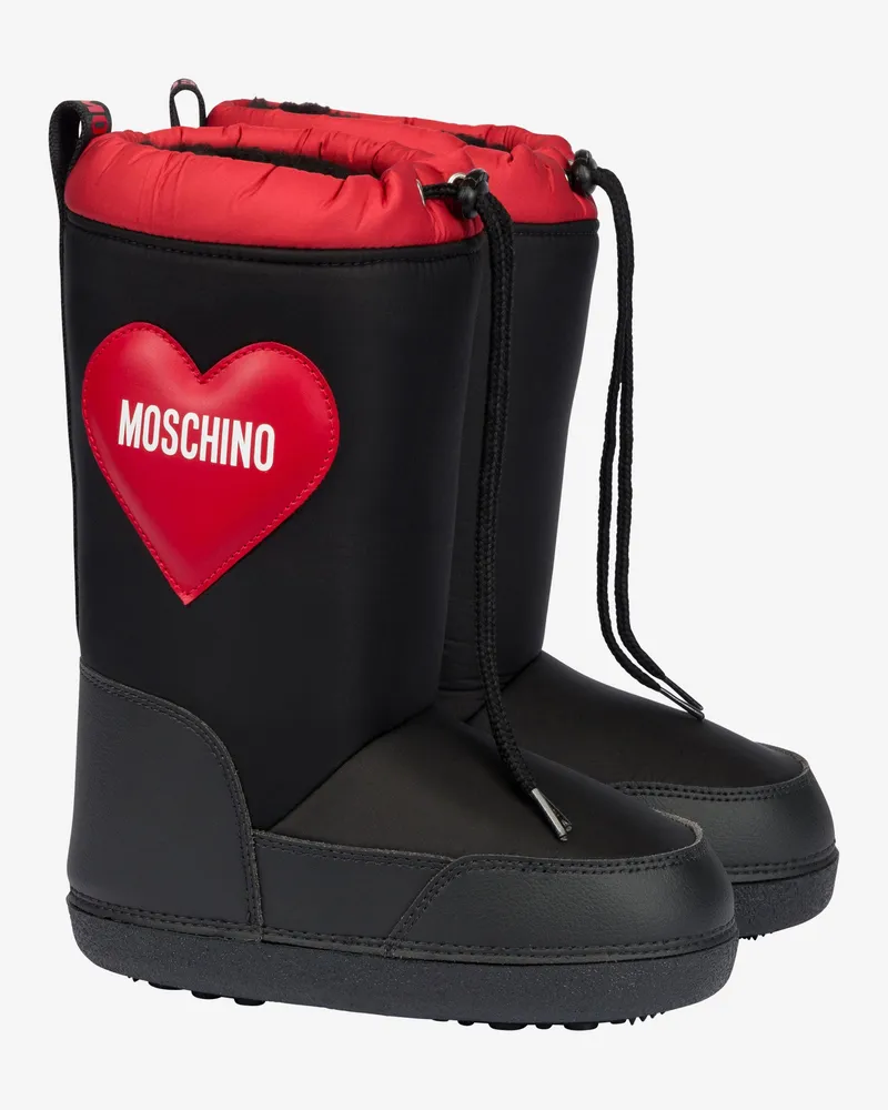 Moschino Moschino Cuore Schneestiefel aus Nylon - Schwarz Schwarz