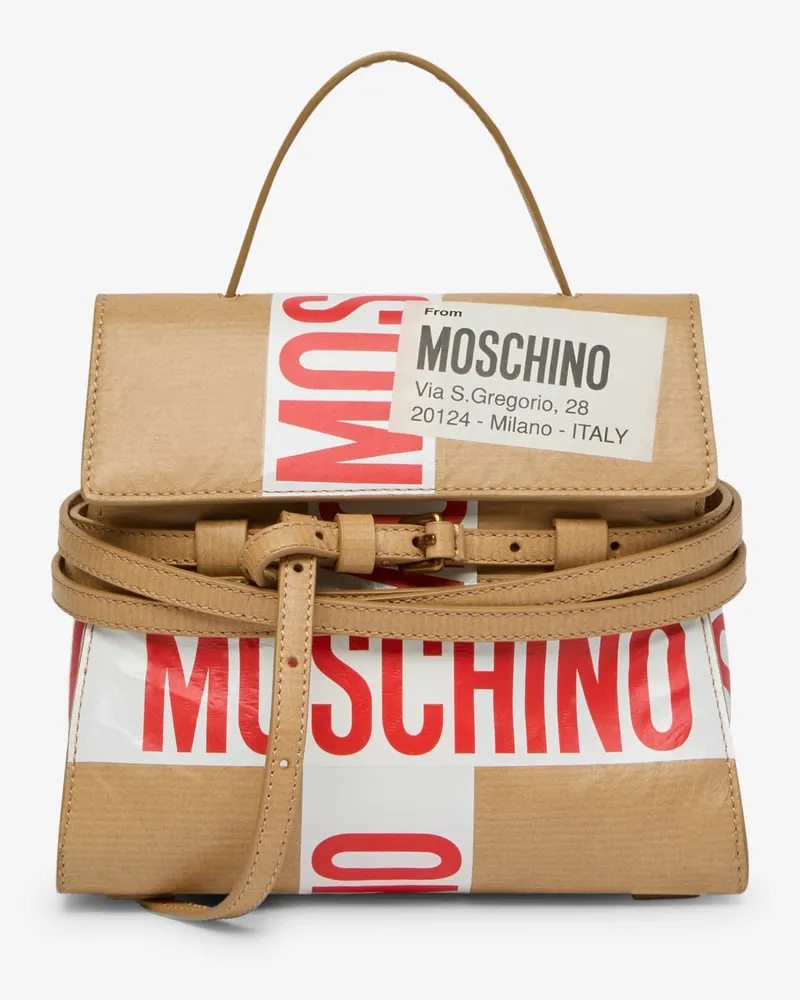 Moschino Kleine Handtasche Moschino Tie Me - Beige Beige