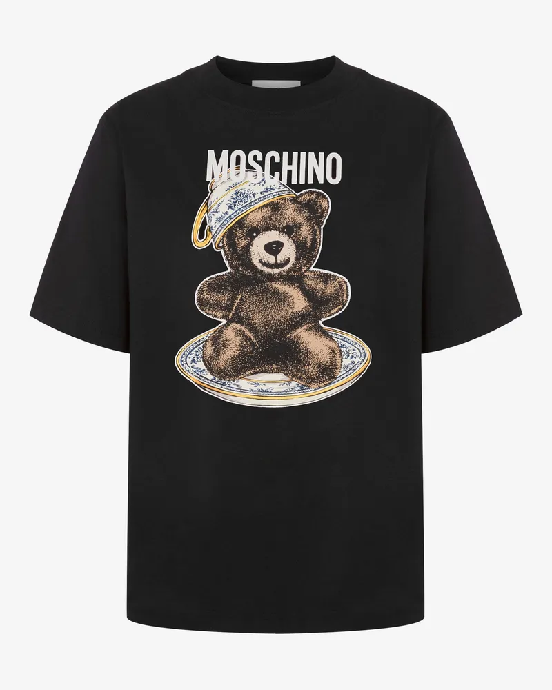 Moschino T-Shirt aus Bio-Baumwolljersey Moschino Teddy Bear - Schwarz Schwarz