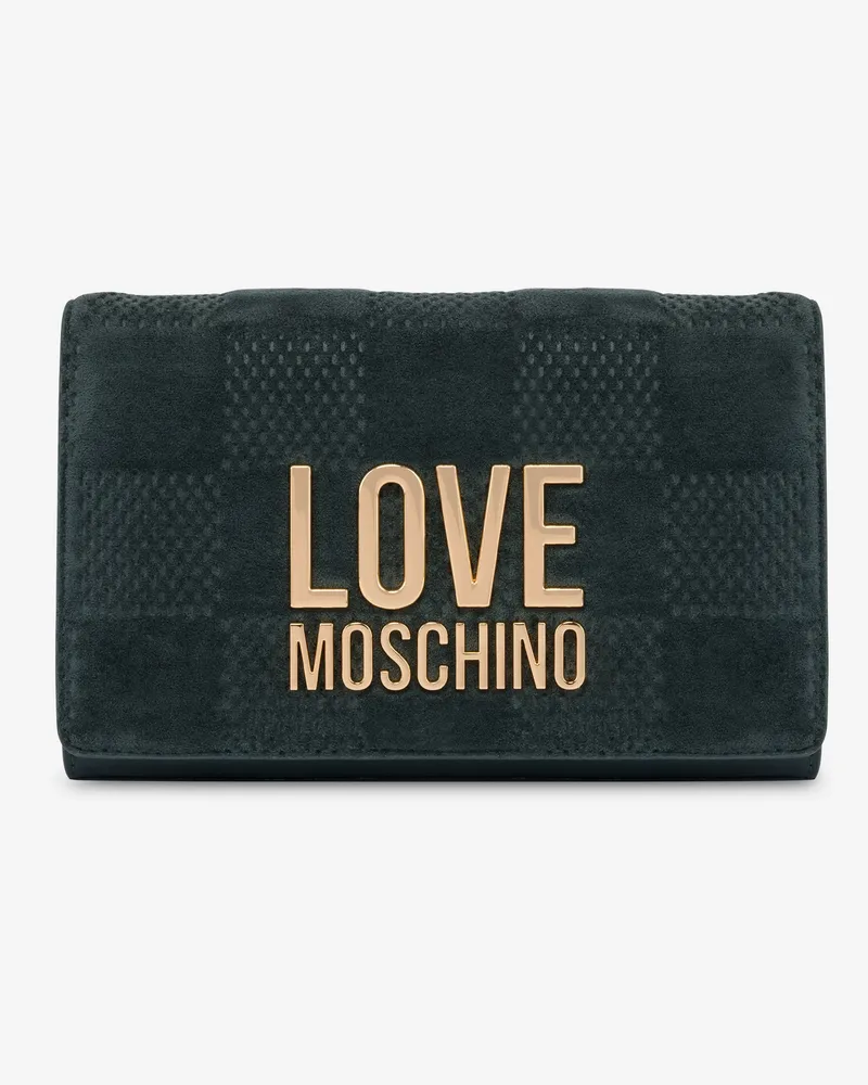 Moschino Umhängetasche aus weichem Stoff - Grün Grün