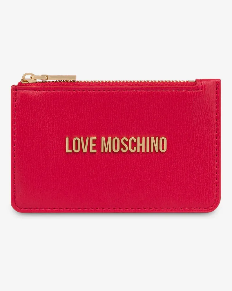 Moschino Portemonnaie Lettering Logo - Rot Rot