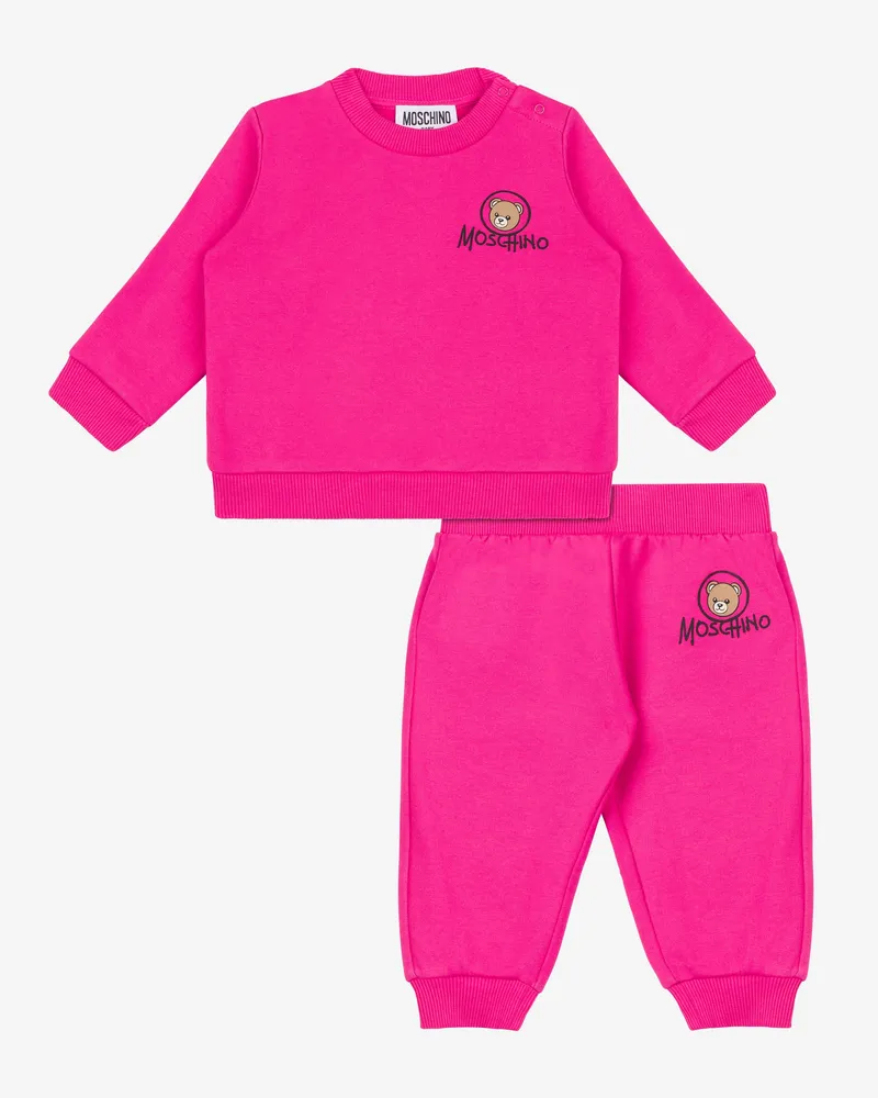 Moschino Sweatshirt-Anzug mit Teddy-Logo - Fuchsie Fuchsie