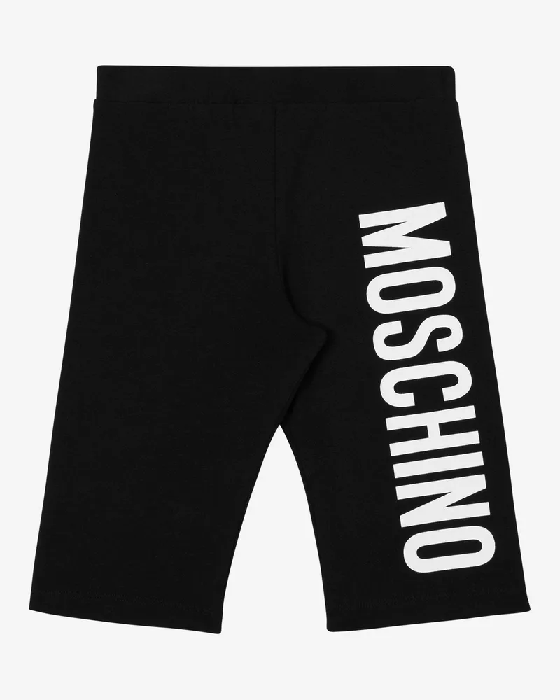 Moschino Radlerhose aus Jersey Logo Print - Schwarz Schwarz