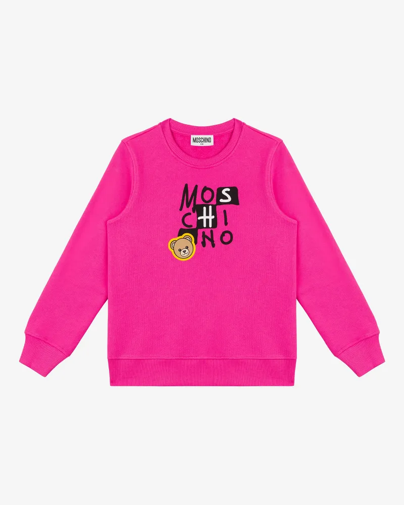 Moschino Moschino Teddy Bear Baumwoll-Sweatshirt - Fuchsie Fuchsie
