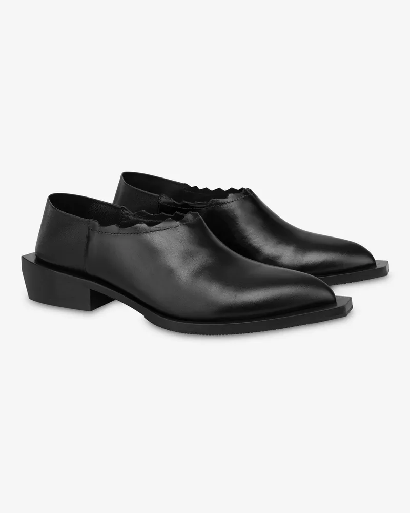 Moschino Cuban Heel Stiefelette - Schwarz Schwarz
