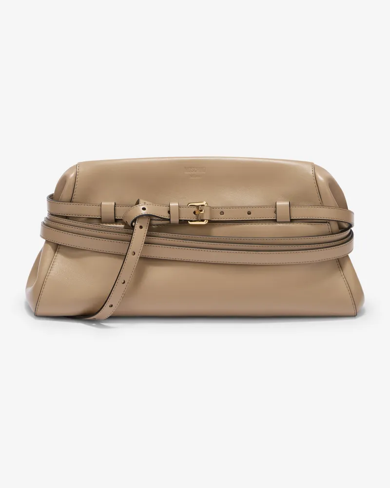Moschino Große Moschino Tie Me Clutch - Ecru Ecru