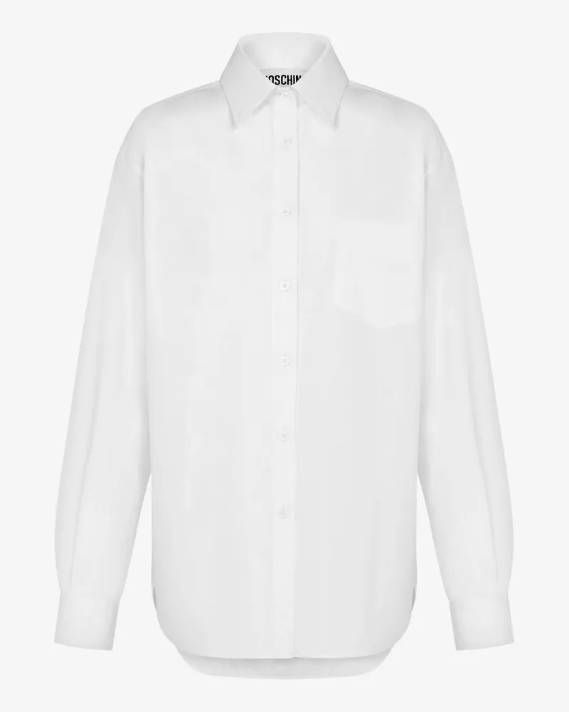 Moschino Hemd aus Baumwollpopeline - Weiß Weiß