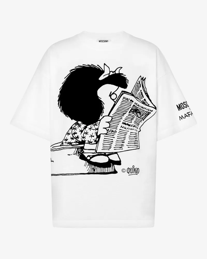 Moschino T-Shirt aus Baumwolljersey „Mafalda“ - Weiß Weiß