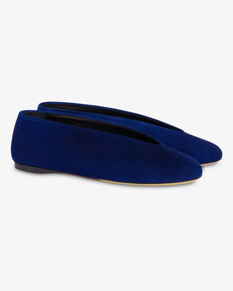 Moschino Ballettschuhe aus Wildleder - Blau Blau