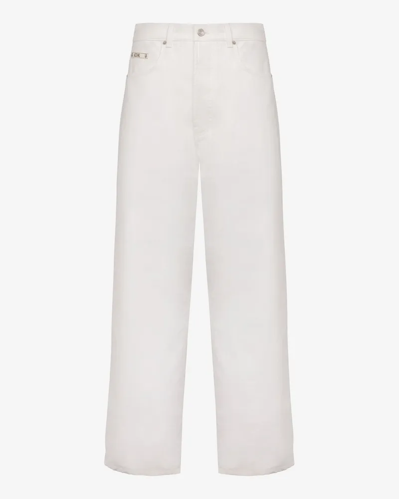 Moschino Hose aus Baumwoll-Shantung - Weiß Weiß