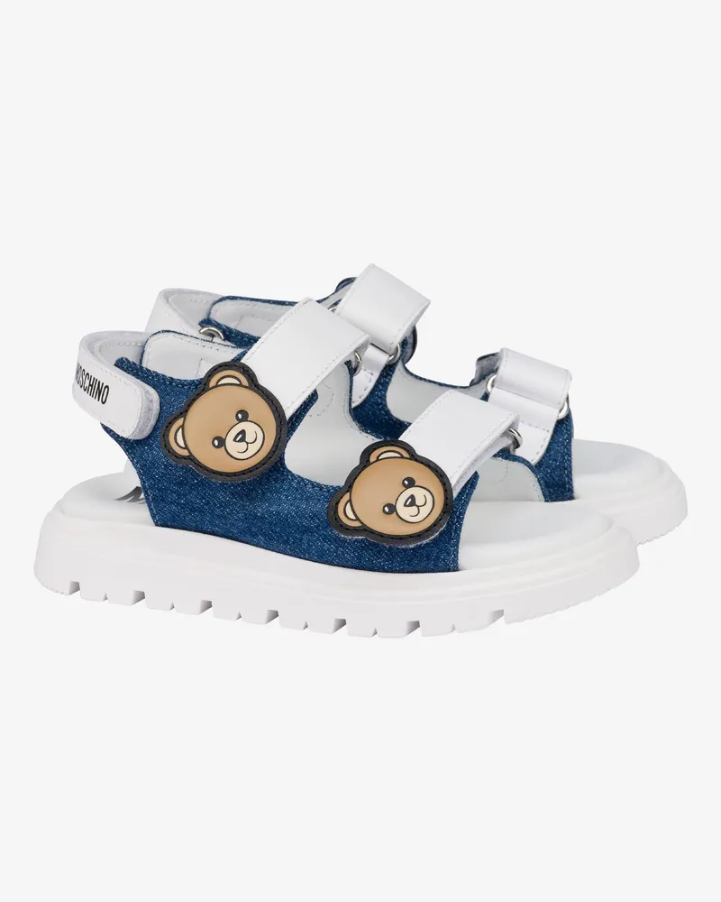 Moschino Moschino Teddy Bear Sandalen aus Denim - Blau Blau