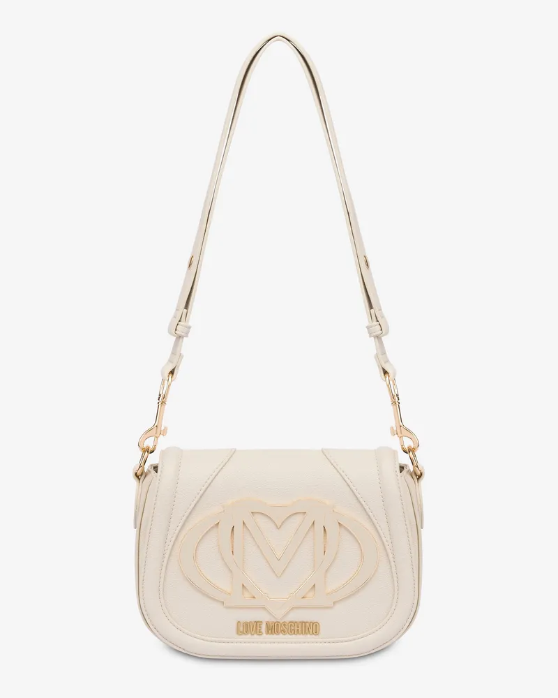 Moschino Umhängetasche mit Maxi-Logo - Weiß Weiß