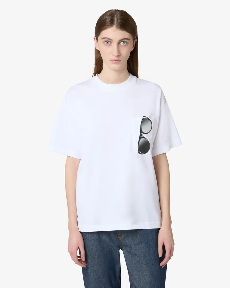 Moschino T-Shirt aus Bio-Baumwolljersey von Goose - Weiß Weiß