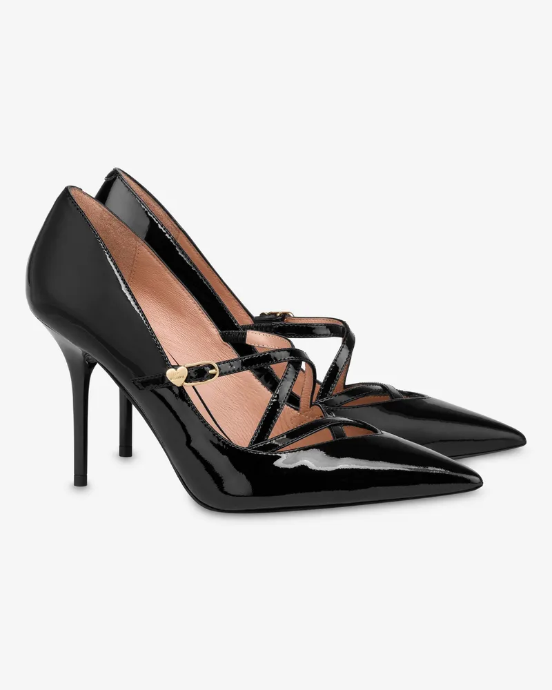 Moschino Pumps aus Lackleder - Schwarz Schwarz
