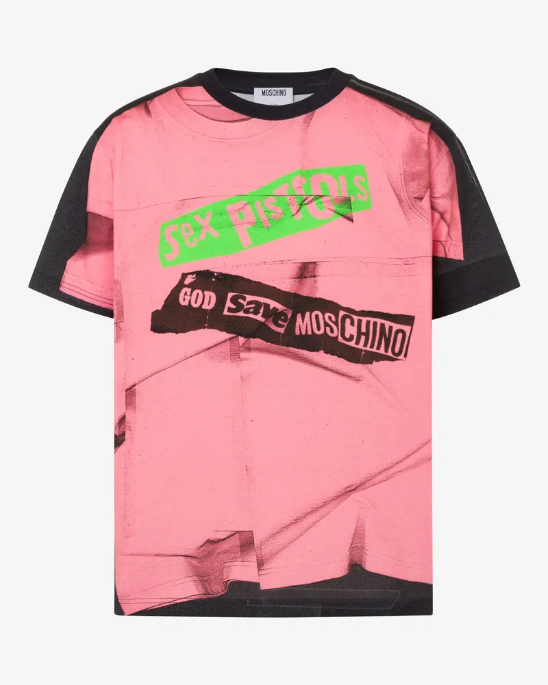 Moschino T-Shirt in limitierter Auflage aus Bio-Baumwoll-Jersey - Pink Pink