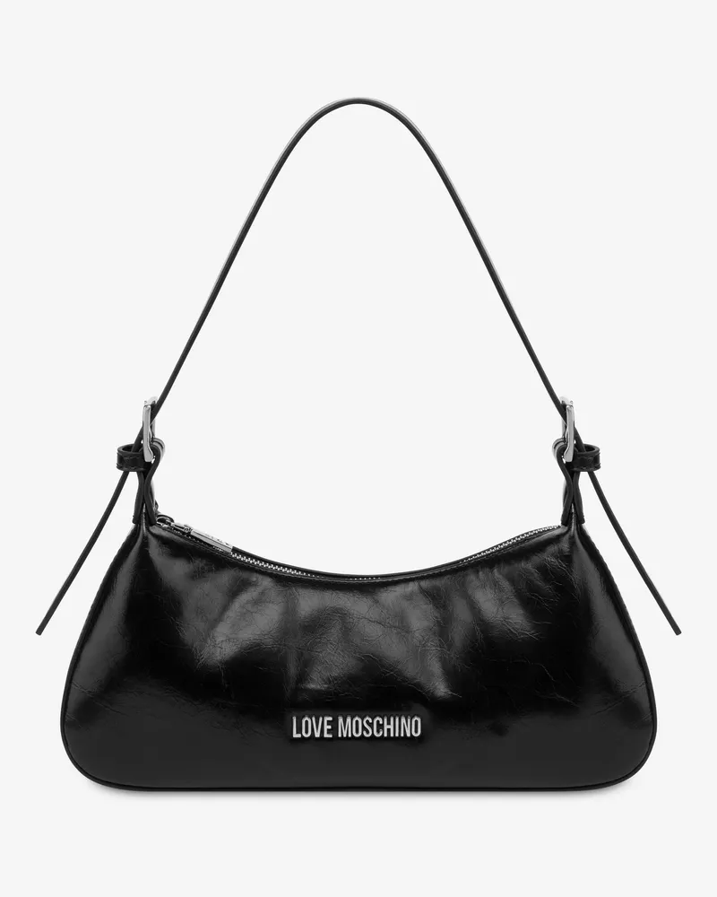 Moschino Umhängetasche aus weichem Stoff - Schwarz Schwarz