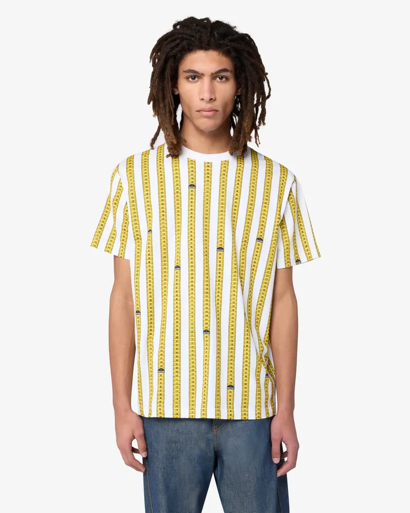 Moschino Bedrucktes T-Shirt aus Baumwolljersey - Gelb Gelb