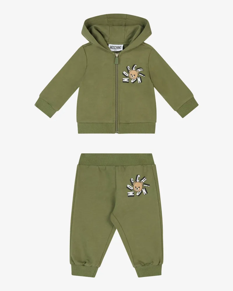Moschino Moschino Teddy Bear Sweatshirt-Anzug aus Baumwolle - Grün Grün