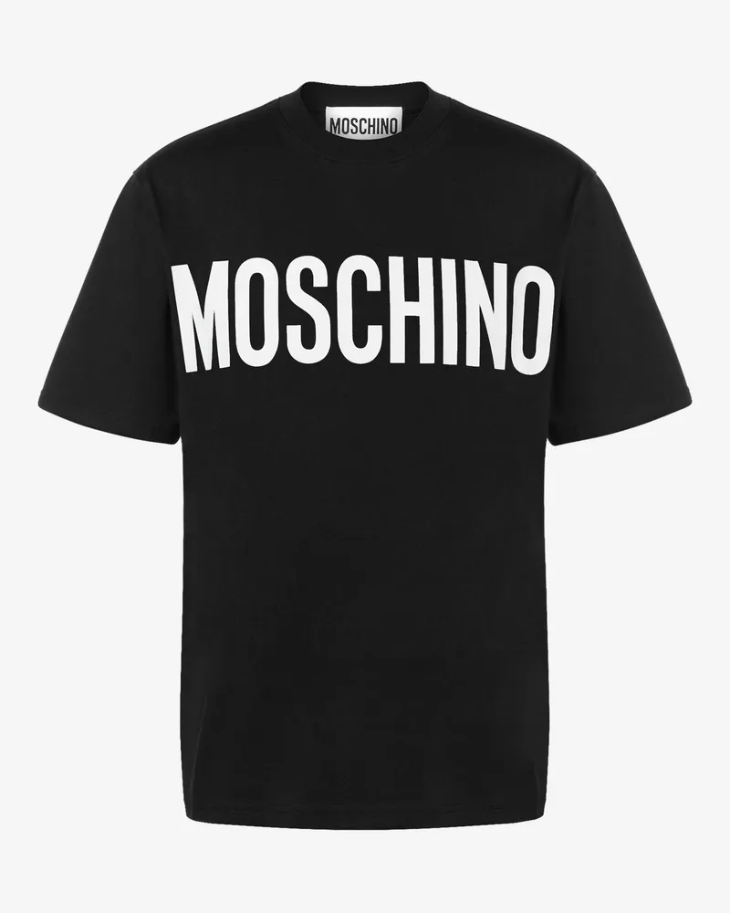 Moschino T-Shirt aus Stretch-Jersey mit Logo - Schwarz Schwarz