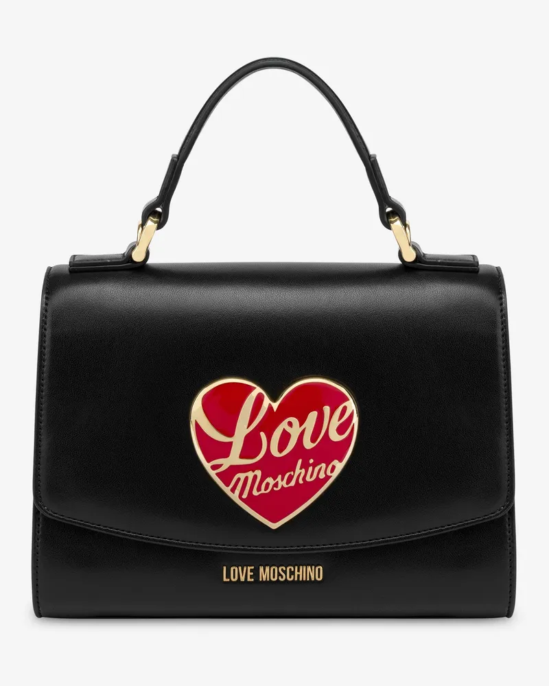 Moschino Umhängetasche mit Herz-Logo - Schwarz Schwarz