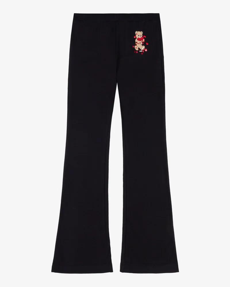 Moschino Moschino Teddy Bear Hose aus Baumwoll-Sweatshirtstoff - Schwarz Schwarz