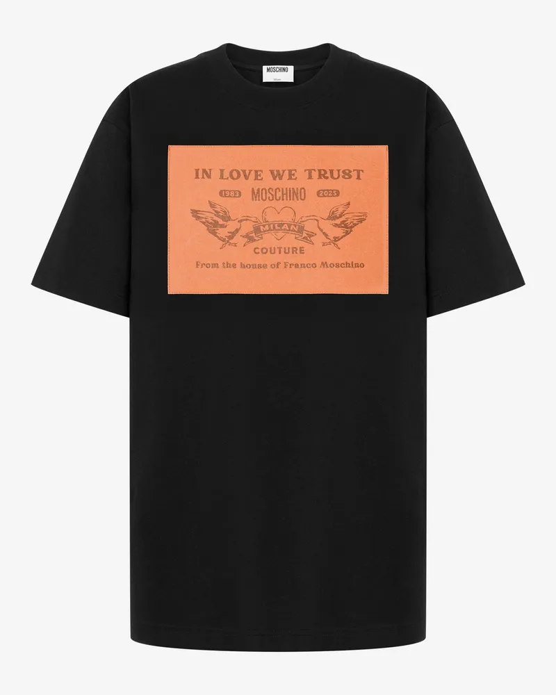 Moschino T-Shirt aus Bio-Baumwoll-Jersey - Schwarz Schwarz