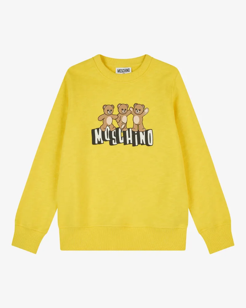 Moschino Moschino Teddy Bear Sweatshirt aus Baumwolle - Gelb Gelb