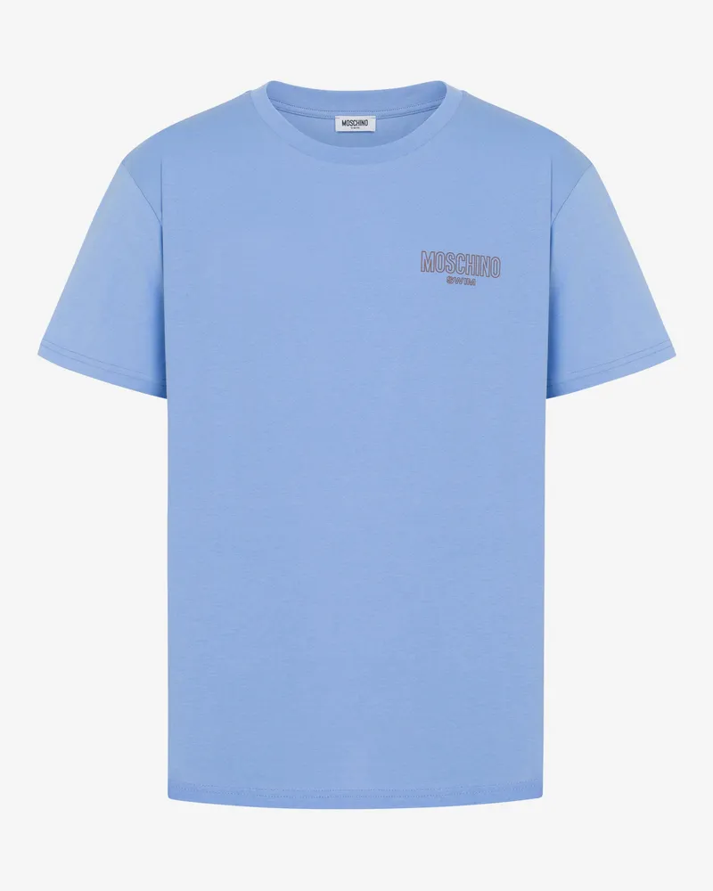 Moschino T-Shirt aus Baumwolljersey - Blau Blau