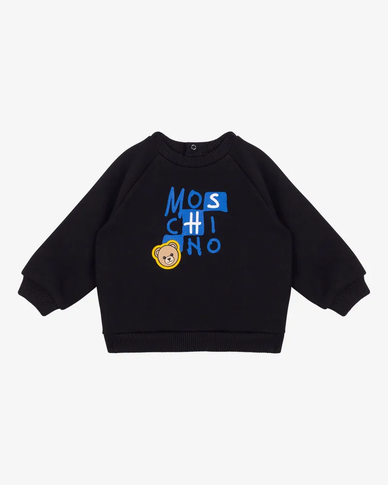 Moschino Moschino Teddy Bear Baumwoll-Sweatshirt - Schwarz Schwarz