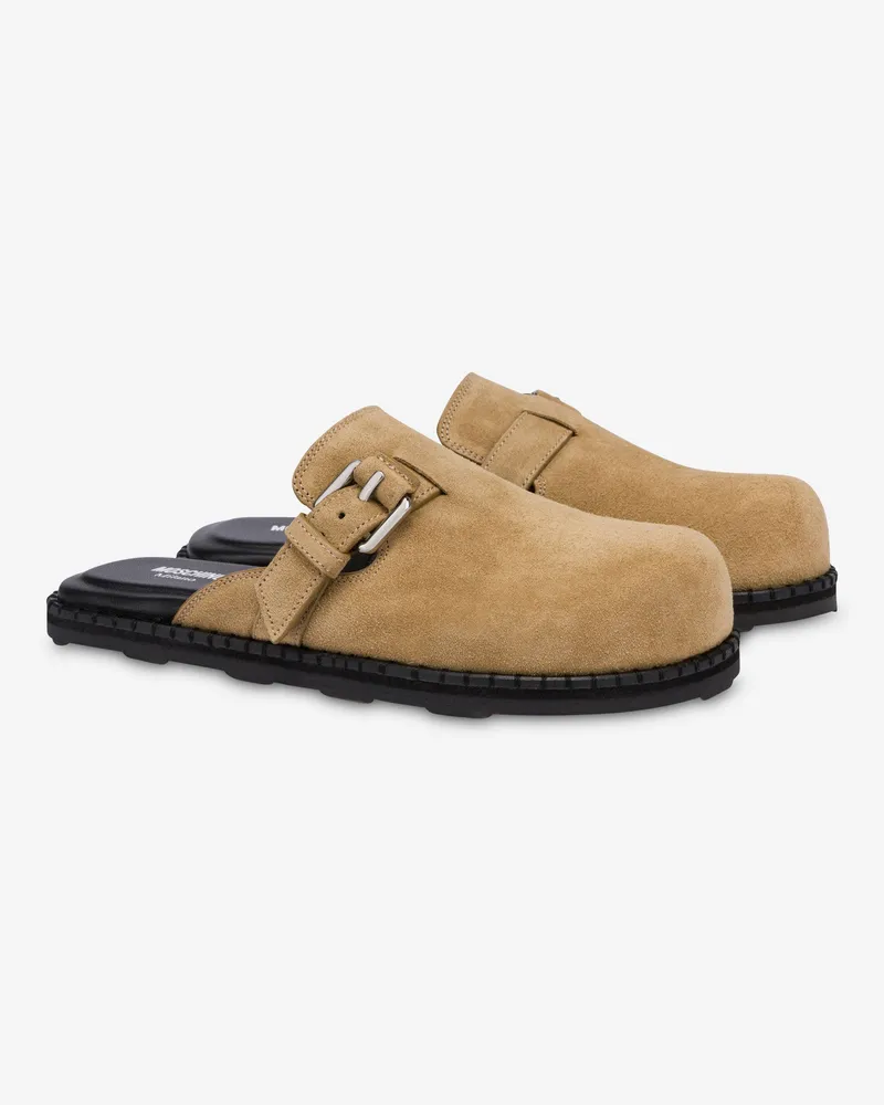 Moschino Clogs aus Wildleder - Beige Beige