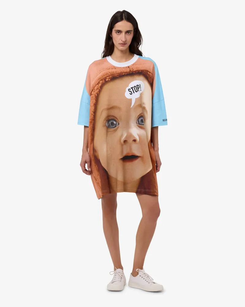 Moschino Kleid aus schwerer bedruckter Baumwolle - Bunt Bunt