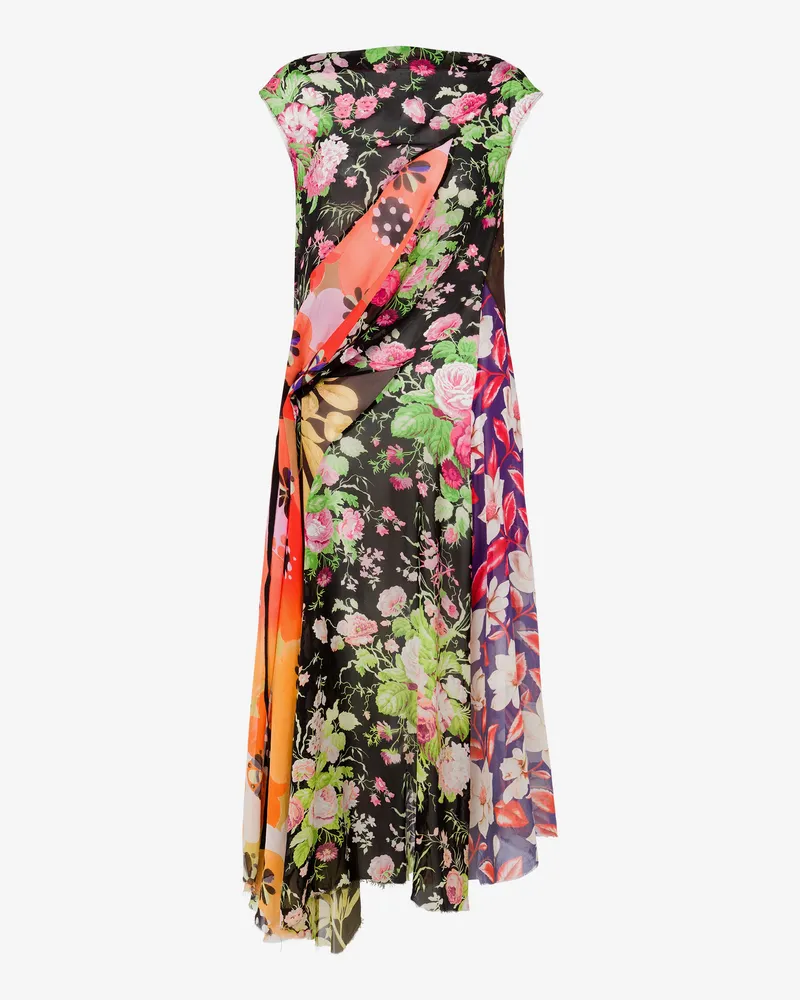 Moschino Bedrucktes Kleid aus Seiden-Georgette - Bunt Bunt