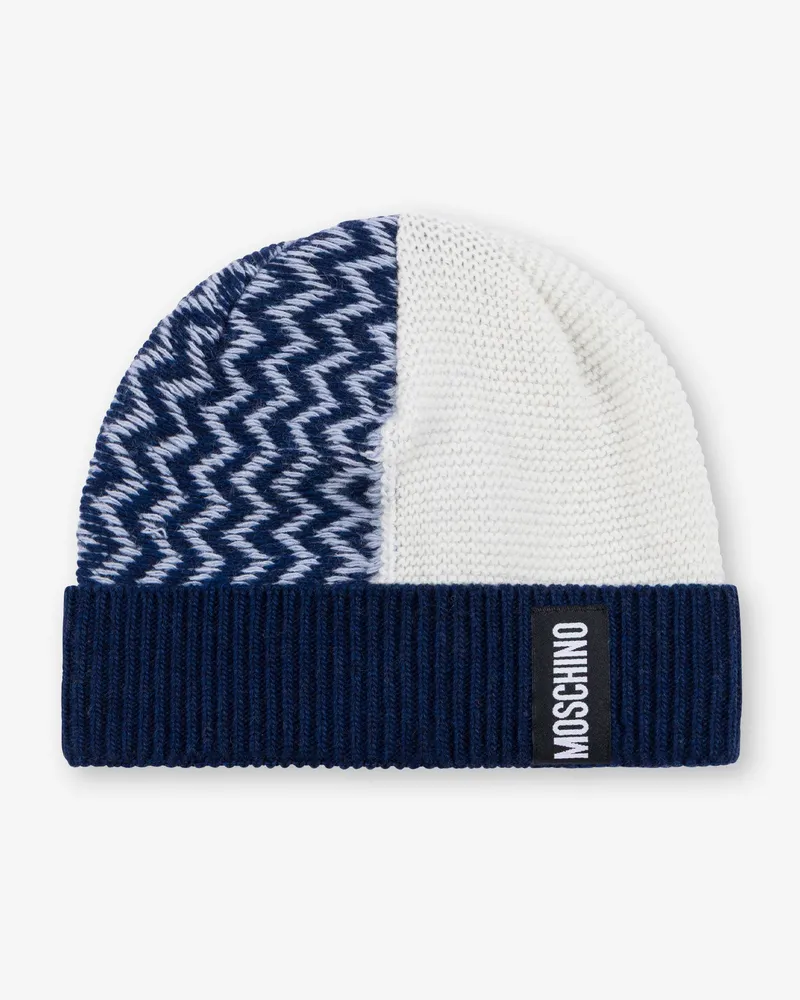 Moschino Bestickter Patchwork-Hut - Blau;Bunt Blau