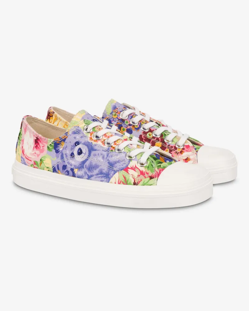 Moschino Bedruckte Canvas-Turnschuhe - Bunt Bunt